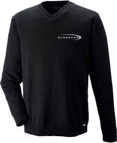 Men's Cotton V-Neck Sweater - Black